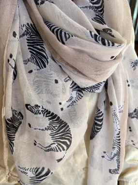 💥 Animal Print Scarf - Zebra