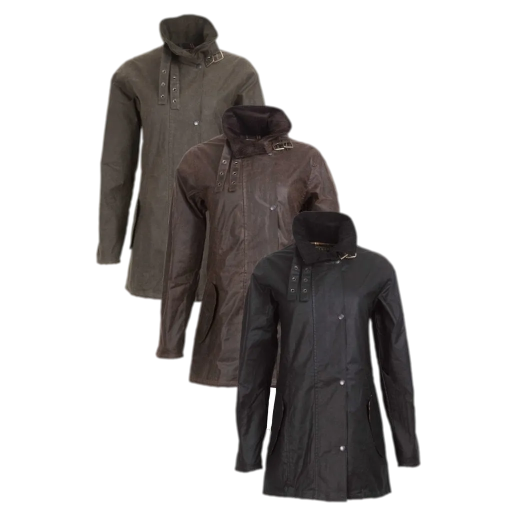 100% Waxed Sofia Outdoor 3/4 Length Jacket