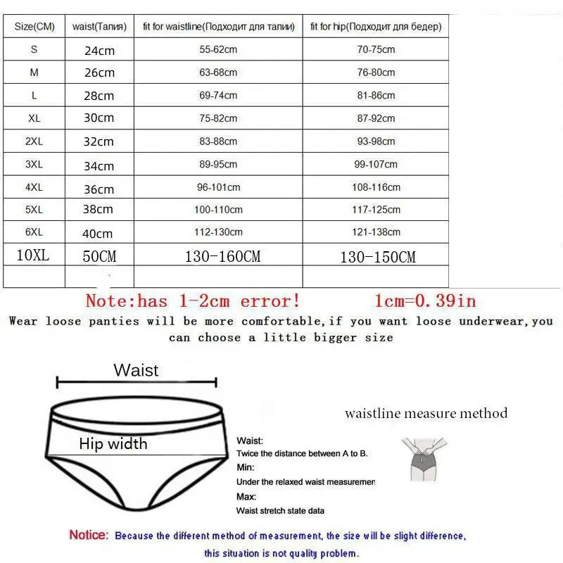 10XL 150kg 160kg 180kg Women Extra Large Super Plus Size Underwear Pants High  Waist Cotton Breathable Triangle Shorts Lingerie