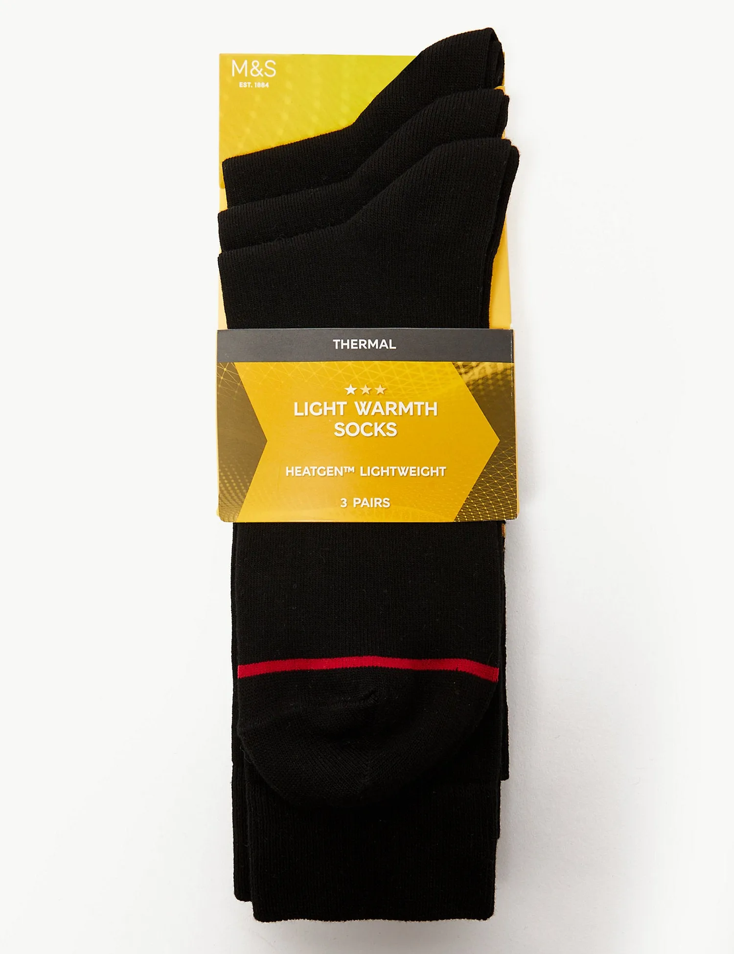 3pk Heatgen Light Thermal Socks