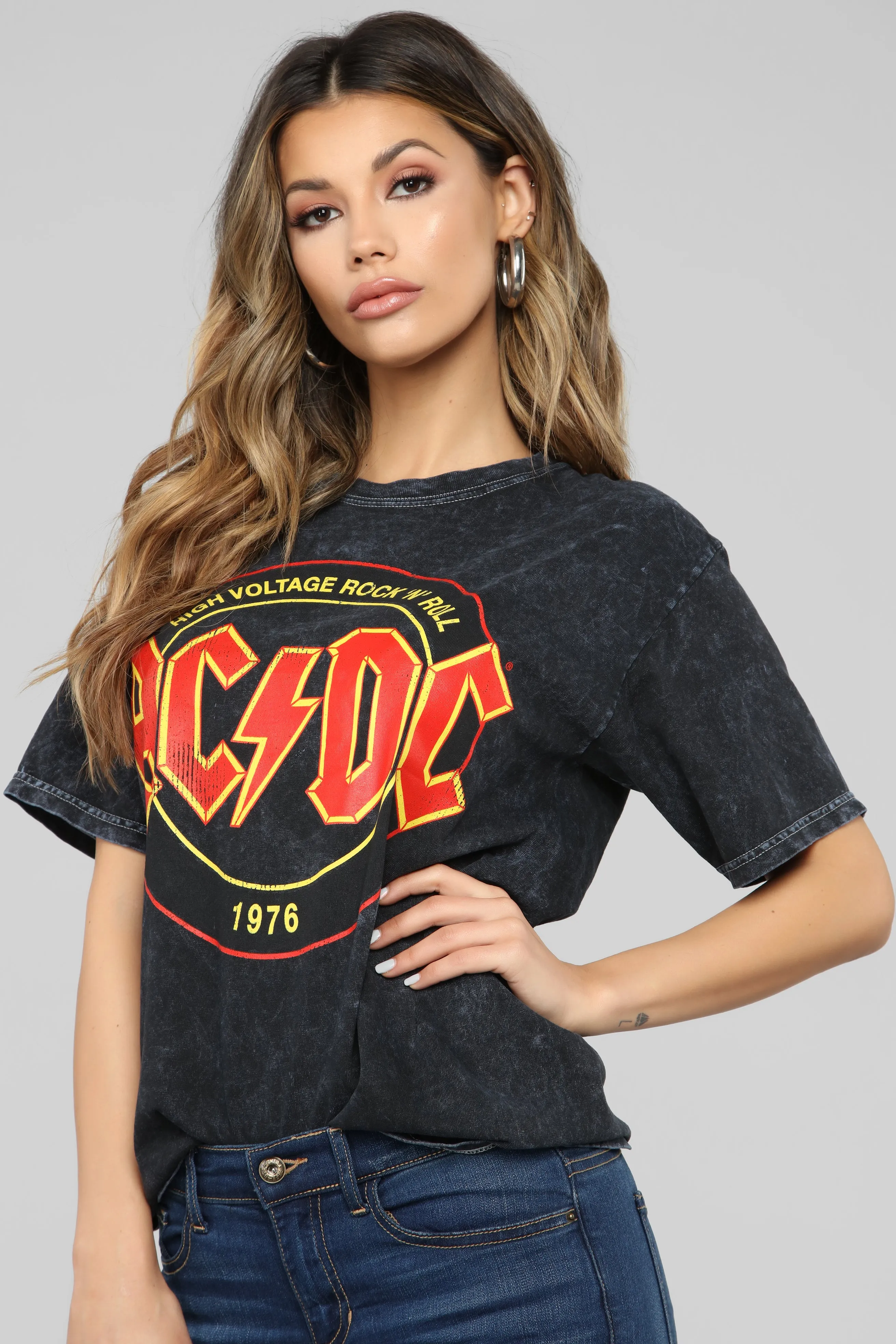 ACDC Tour Tunic Top - Black