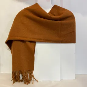 Adele - Cashmere Wool Blend Scarf - Brick