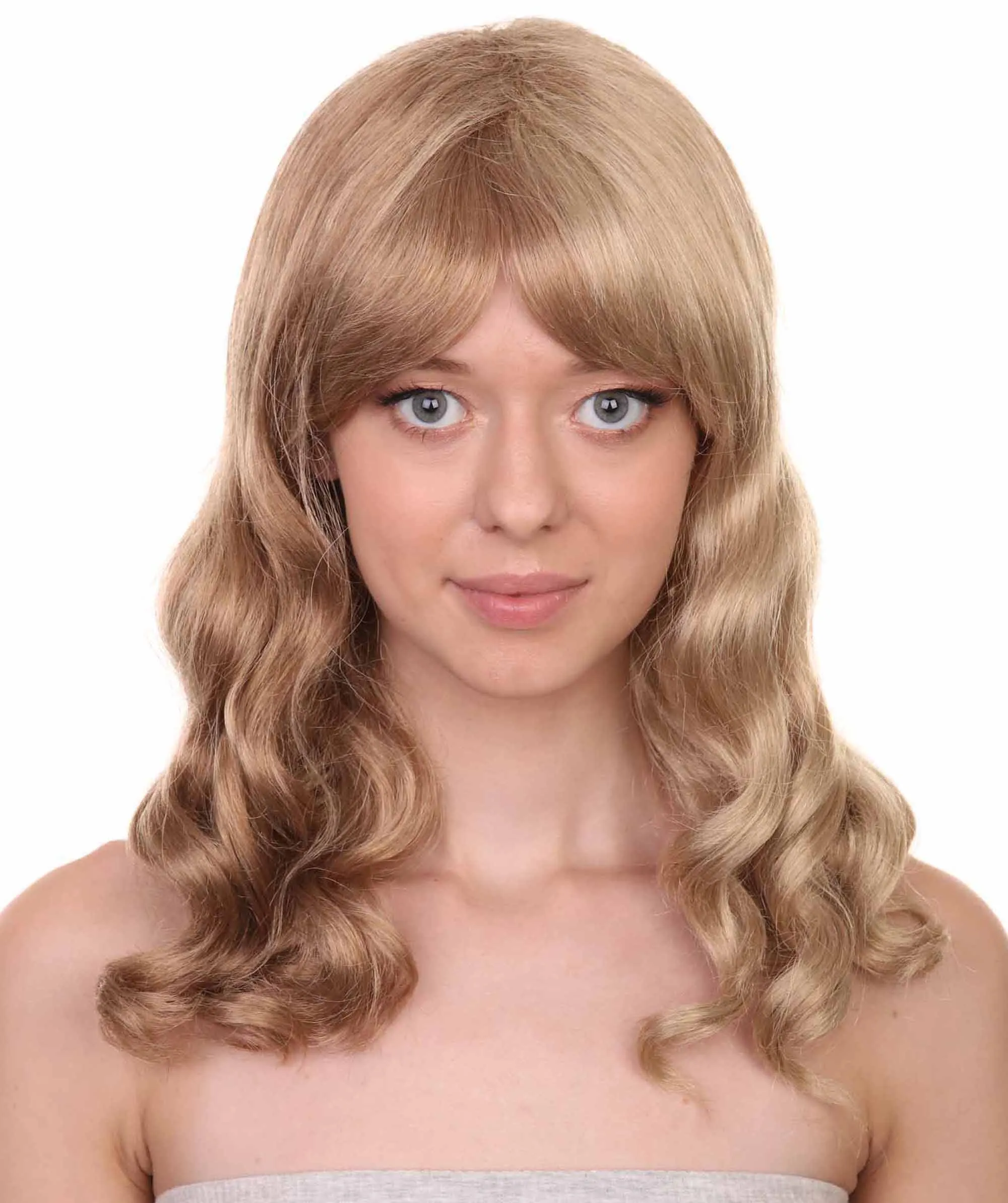 Adult Women's Medium Wavy Country 80's Pop Star Wig | Synthetic Soft Fiber | Capless Cap Design | Perfect for Halloween