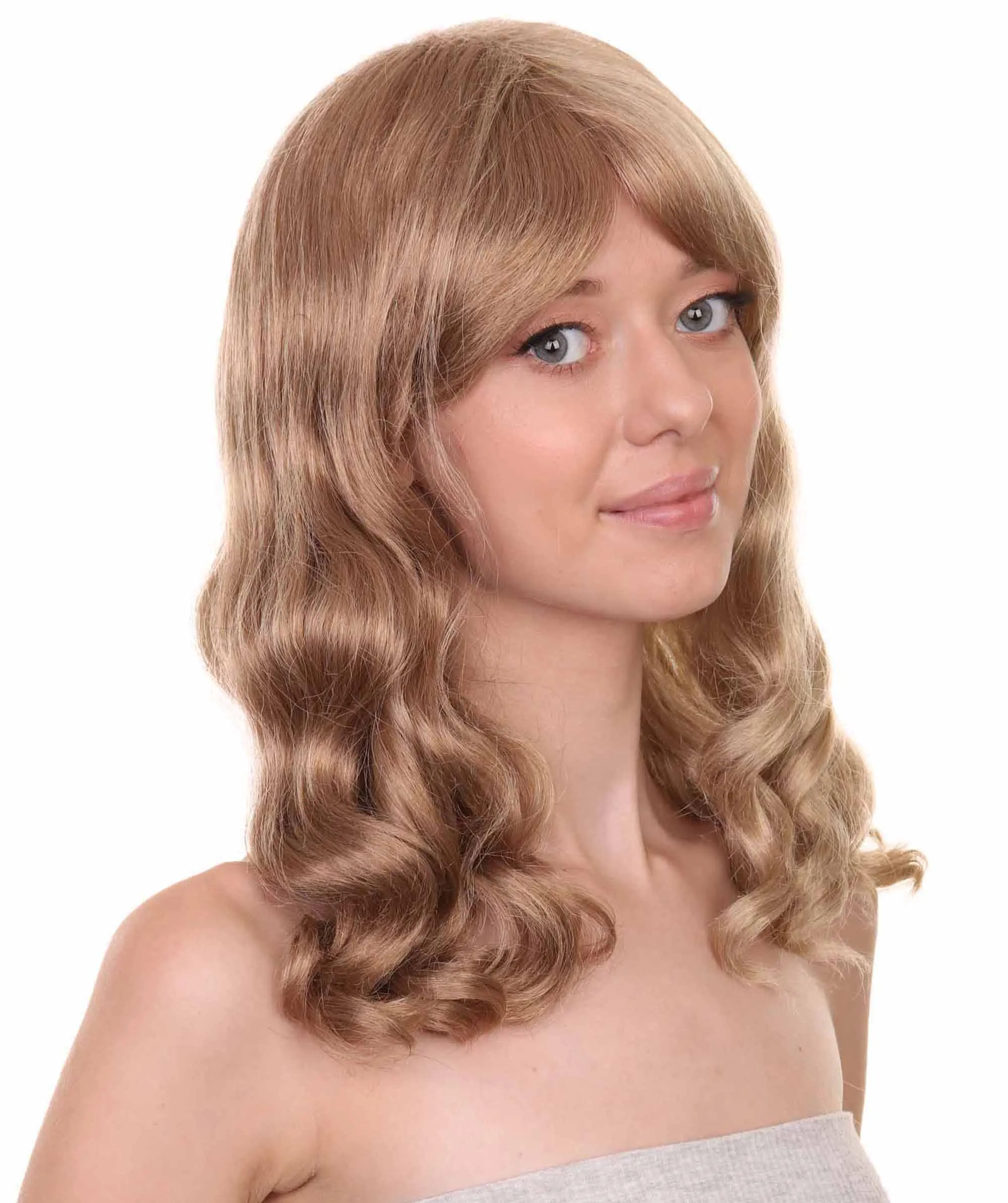 Adult Women's Medium Wavy Country 80's Pop Star Wig | Synthetic Soft Fiber | Capless Cap Design | Perfect for Halloween