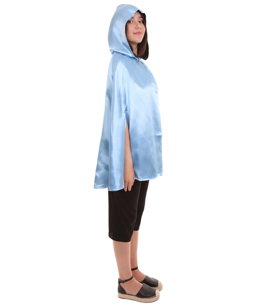 Adult Women's Reversible Hooded Short Cape Costume | Multiple Color Option Halloween Costume