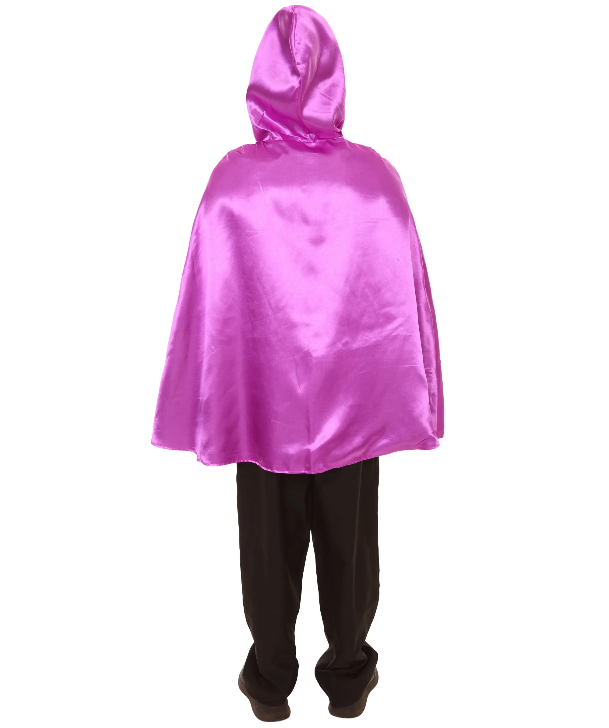 Adult Women's Reversible Hooded Short Cape Costume | Multiple Color Option Halloween Costume