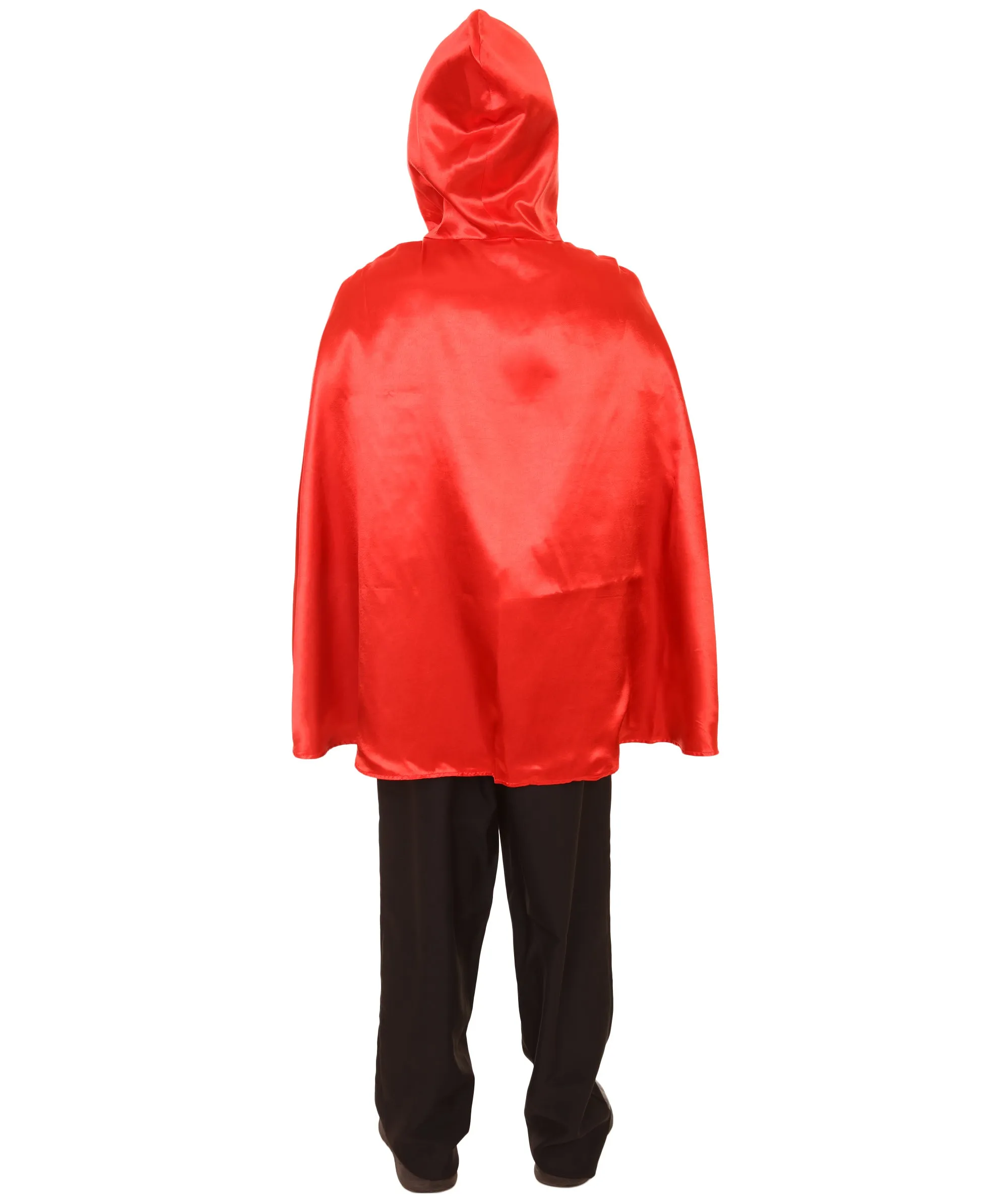 Adult Women's Reversible Hooded Short Cape Costume | Multiple Color Option Halloween Costume