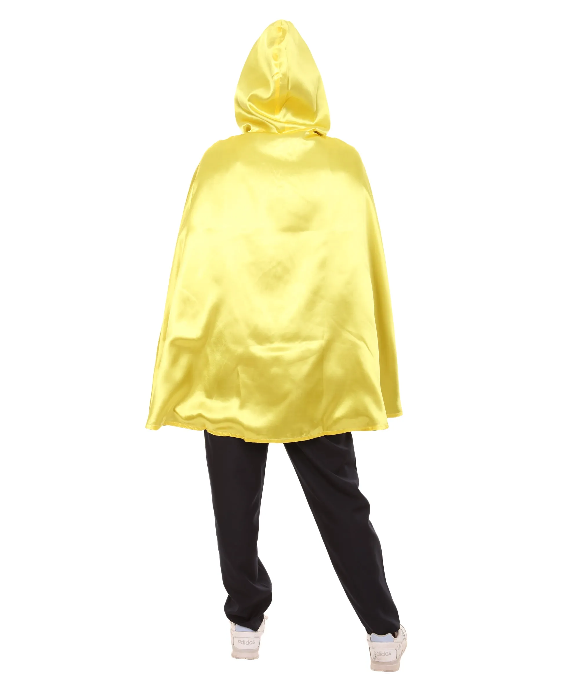 Adult Women's Reversible Hooded Short Cape Costume | Multiple Color Option Halloween Costume