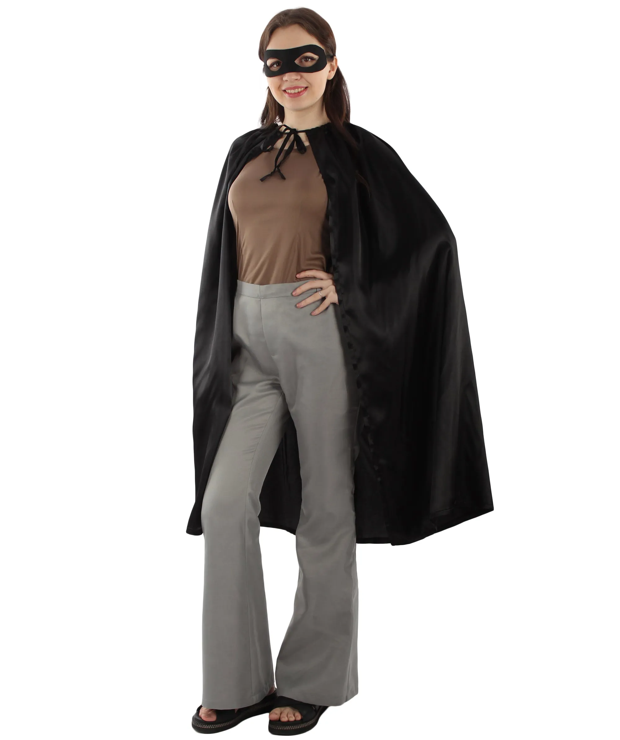 Adult Women's Superhero Cape with Mask Set Cartoon Costume |  Multiple Color Options Halloween Costume