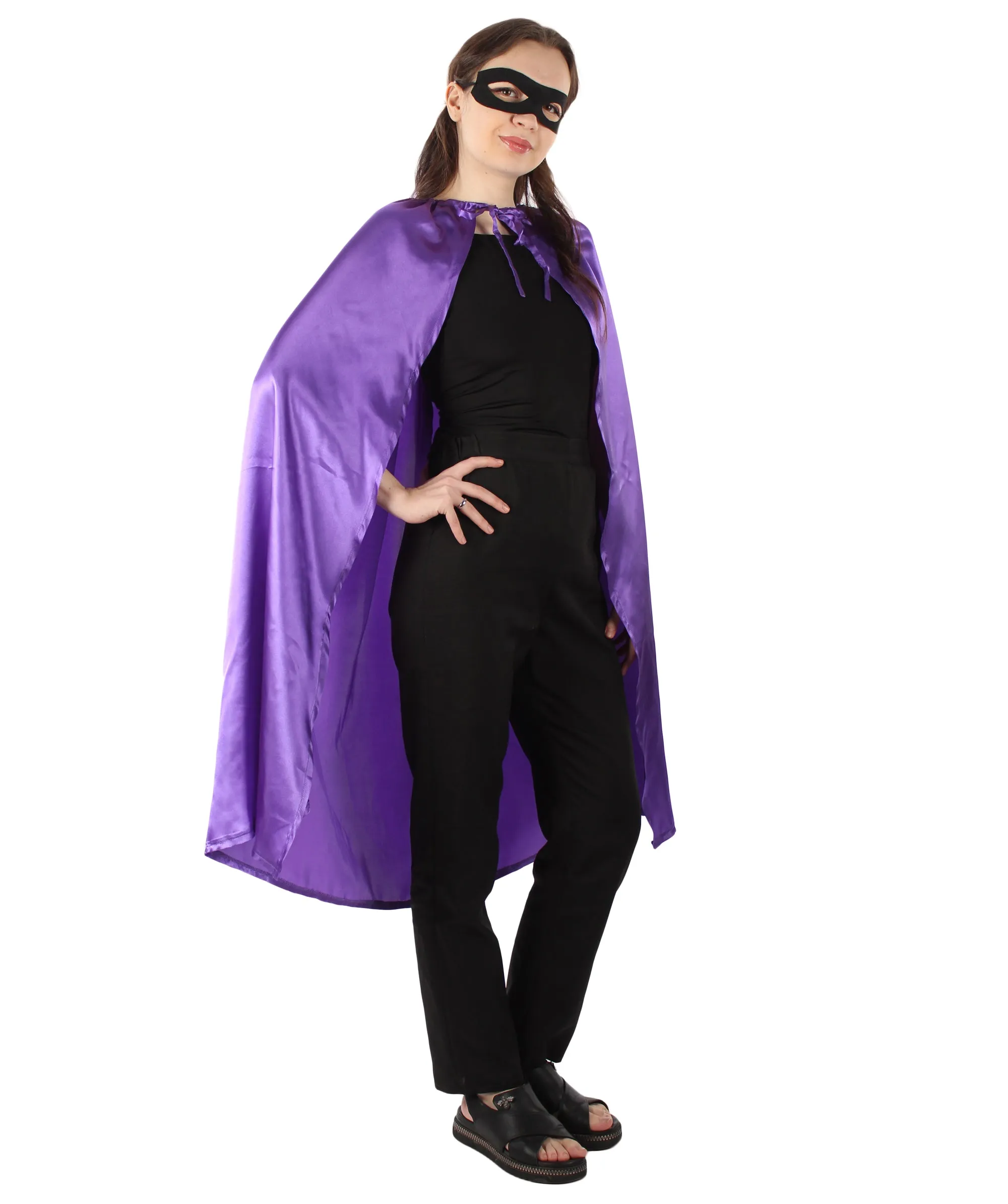 Adult Women's Superhero Cape with Mask Set Cartoon Costume |  Multiple Color Options Halloween Costume