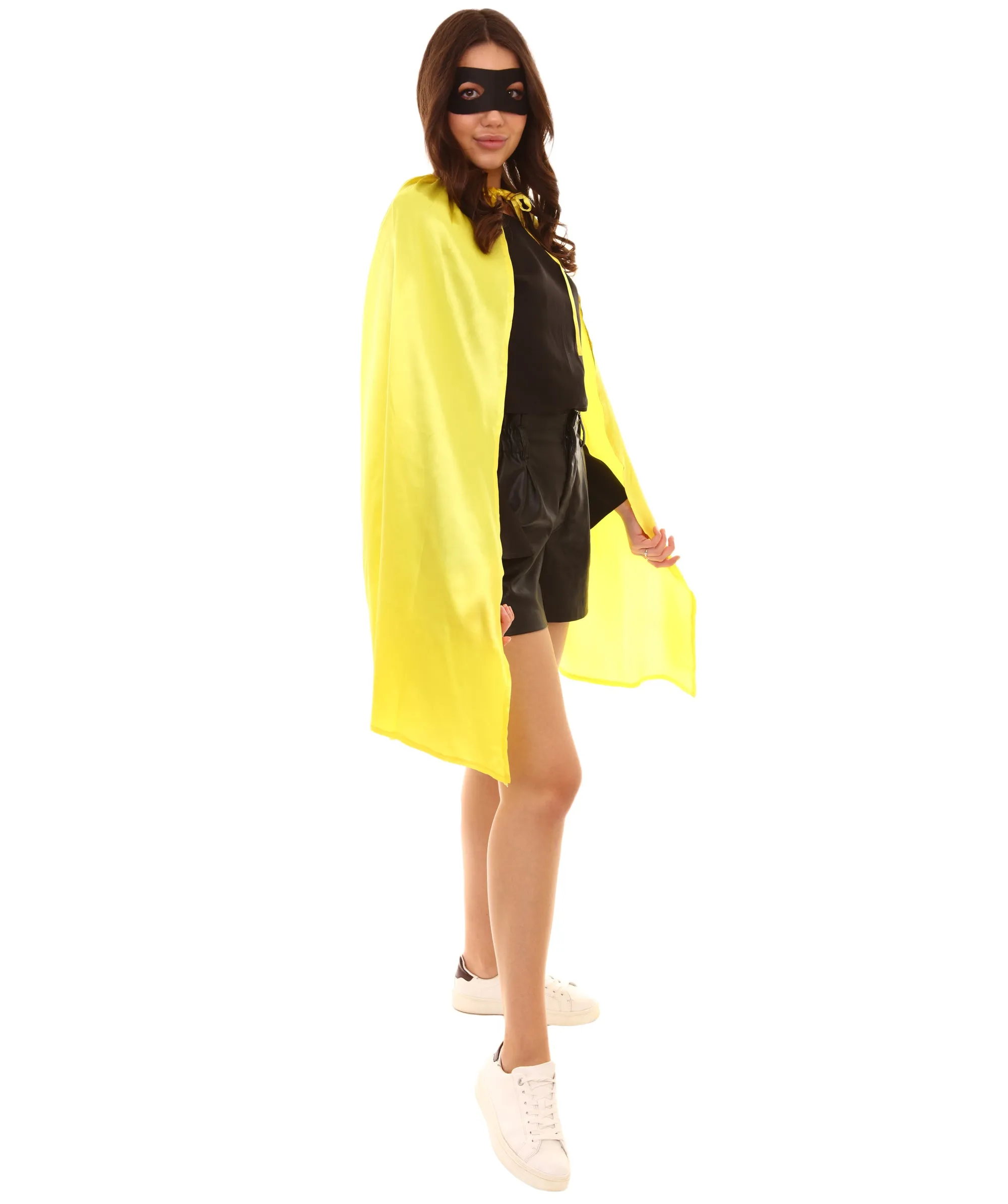 Adult Women's Superhero Cape with Mask Set Cartoon Costume |  Multiple Color Options Halloween Costume