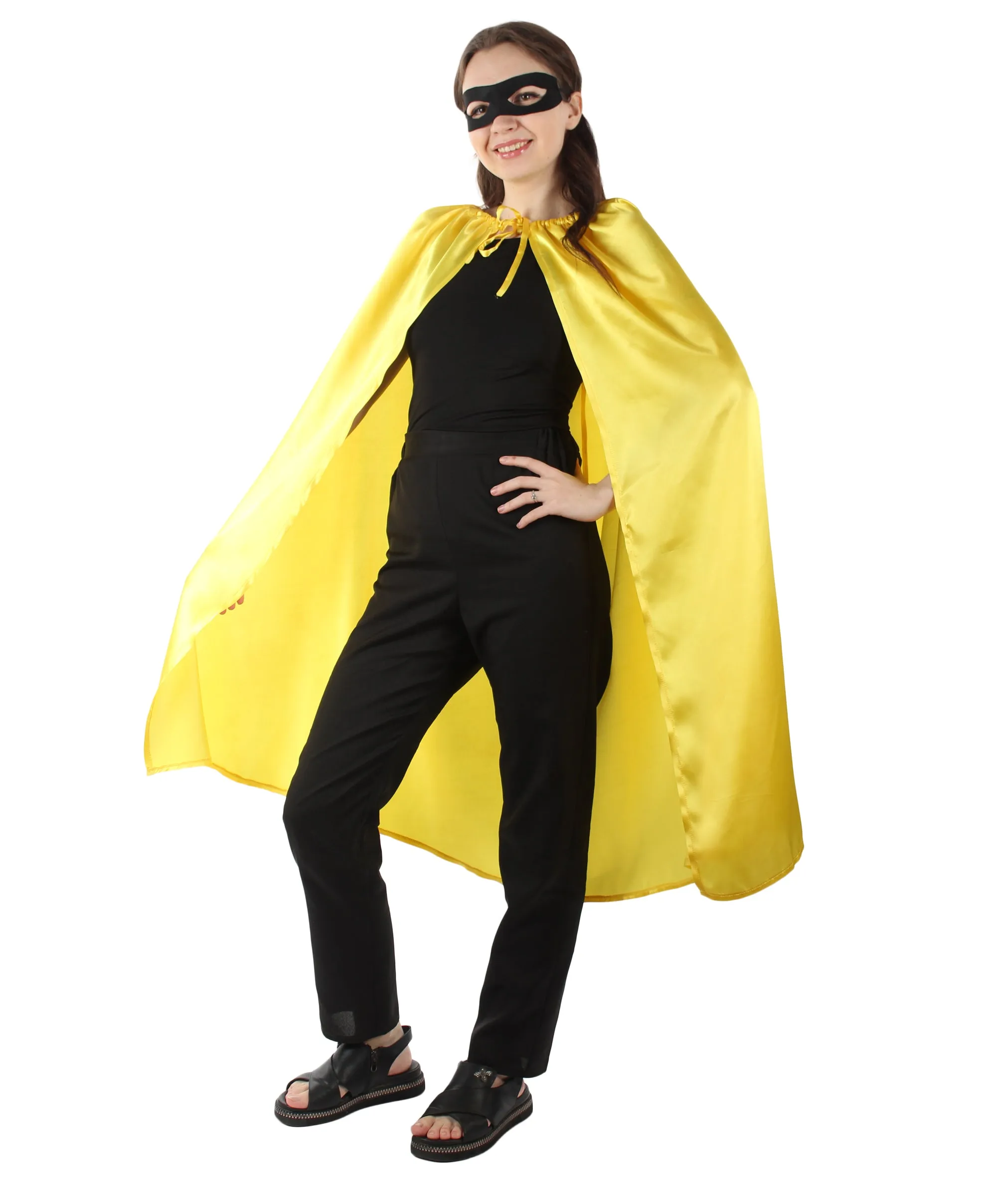 Adult Women's Superhero Cape with Mask Set Cartoon Costume |  Multiple Color Options Halloween Costume