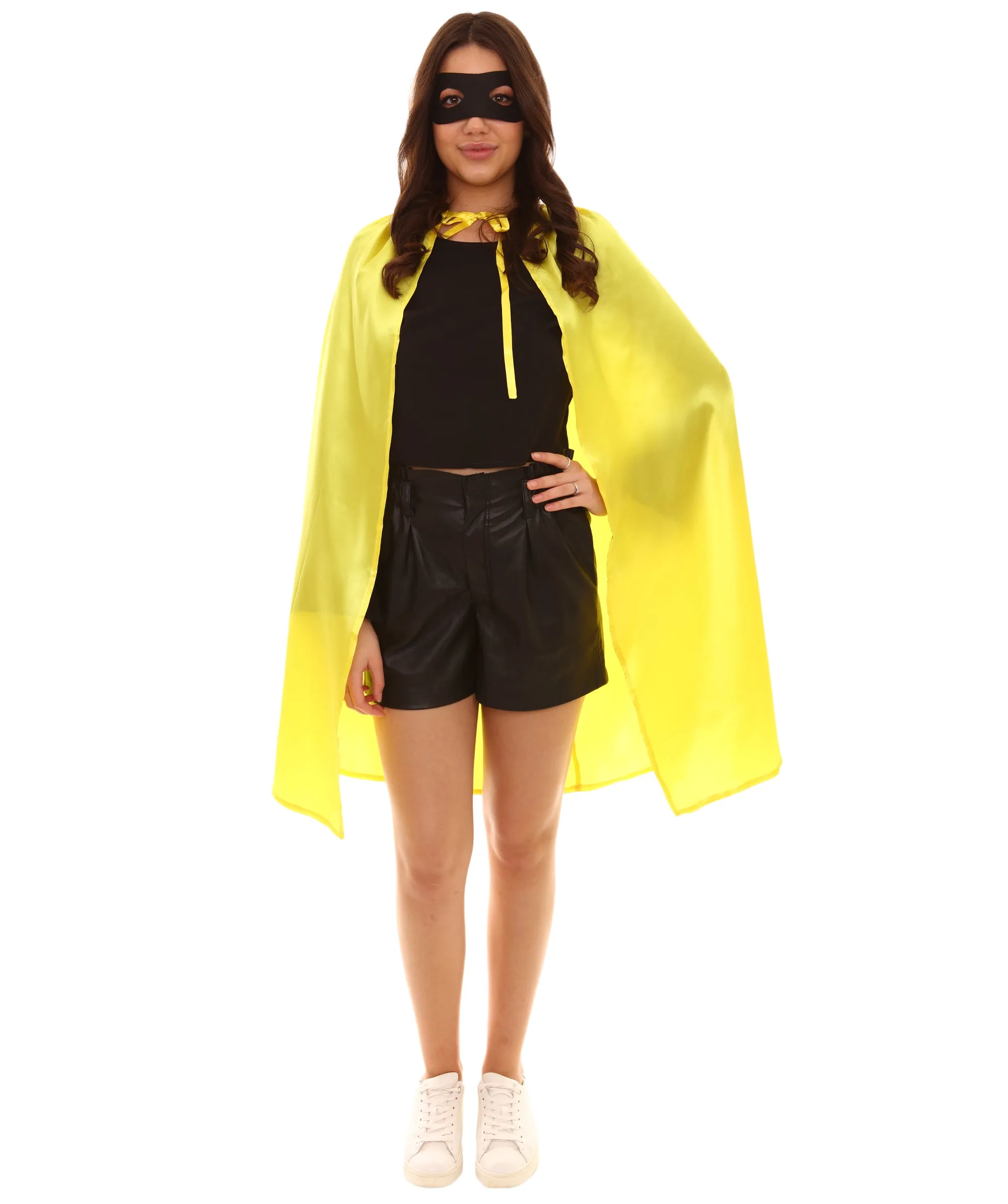 Adult Women's Superhero Cape with Mask Set Cartoon Costume |  Multiple Color Options Halloween Costume