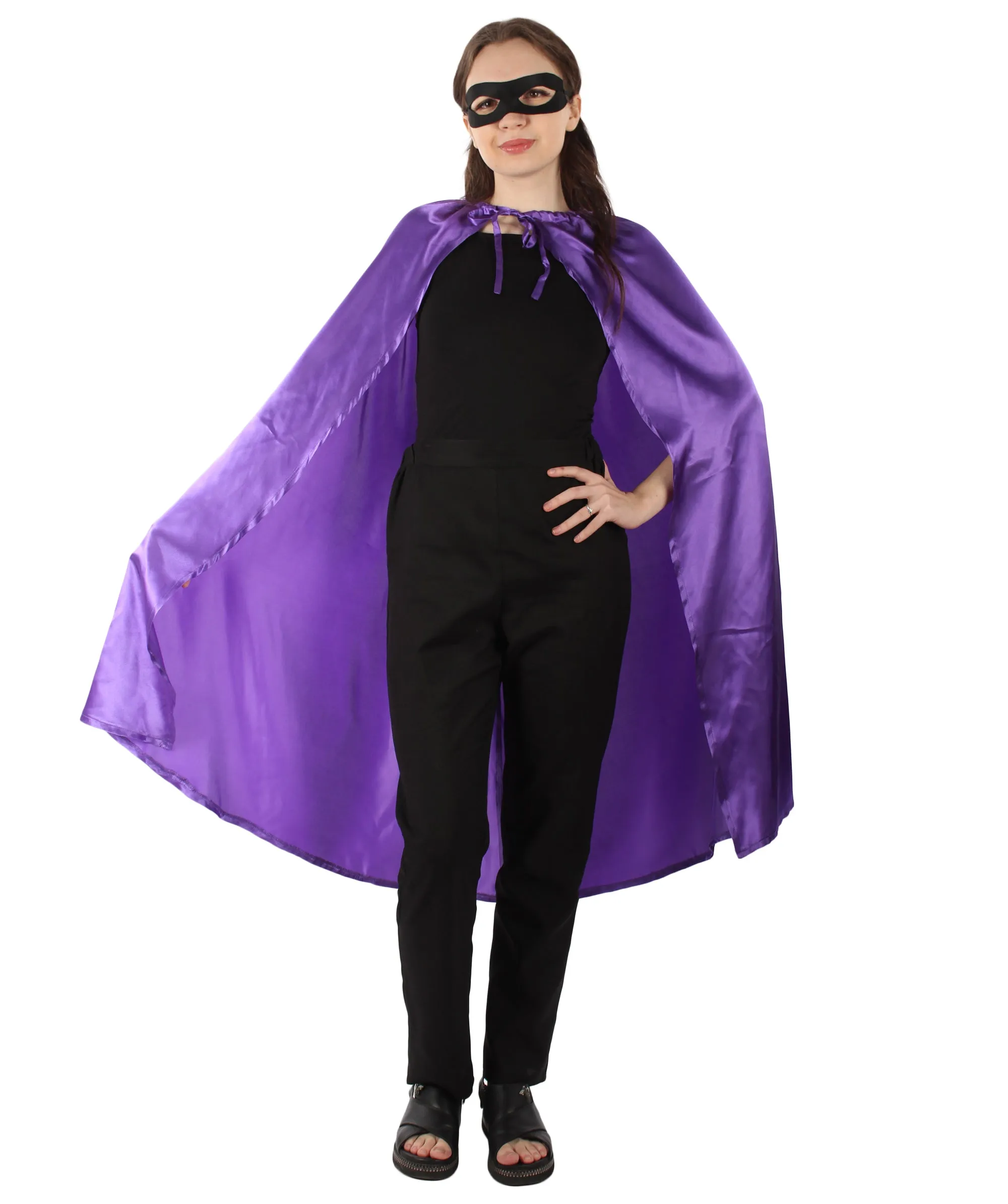 Adult Women's Superhero Cape with Mask Set Cartoon Costume |  Multiple Color Options Halloween Costume