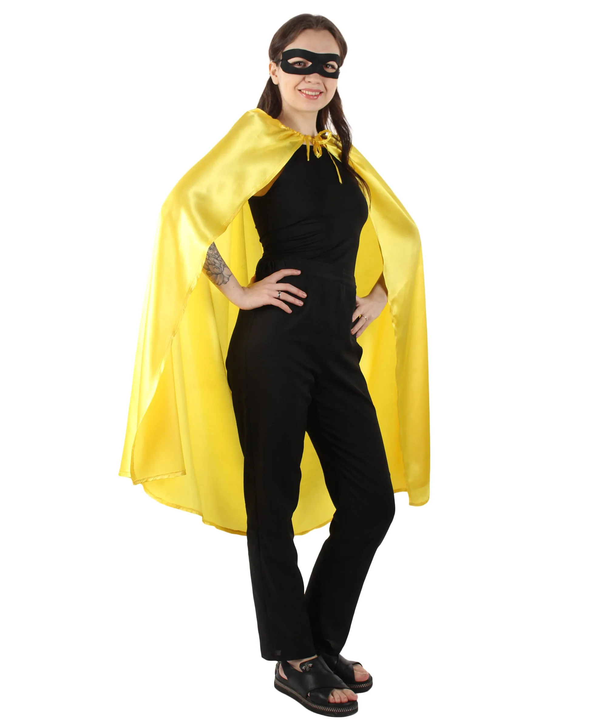 Adult Women's Superhero Cape with Mask Set Cartoon Costume |  Multiple Color Options Halloween Costume