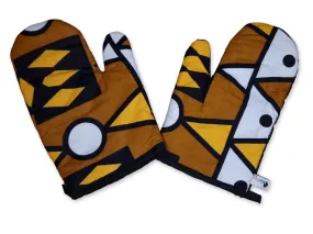 African Print Oven Mitts - MUFETE Samakaka print