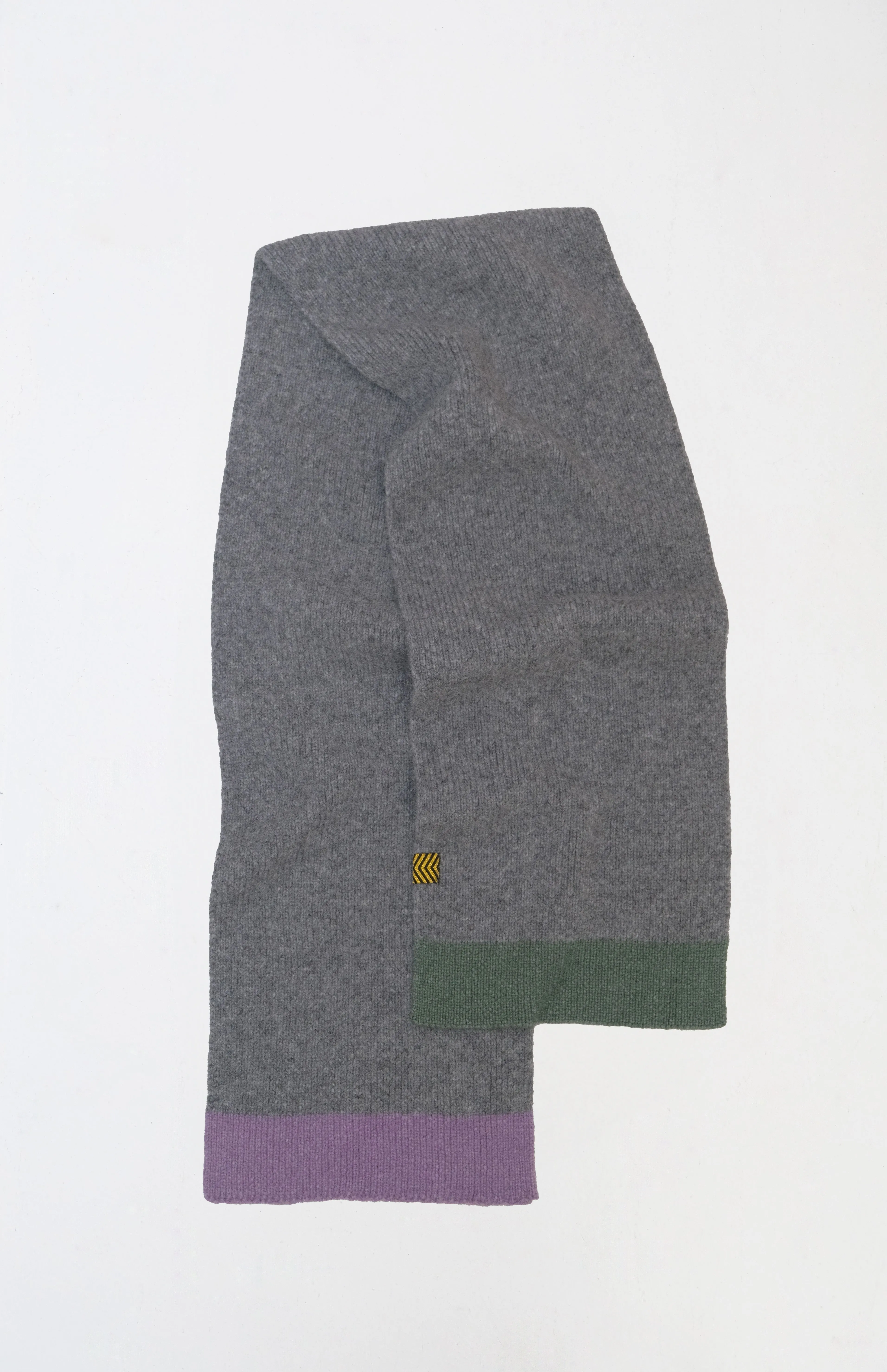 Alpaca Wool Scarf "Trio Colore" - Grey