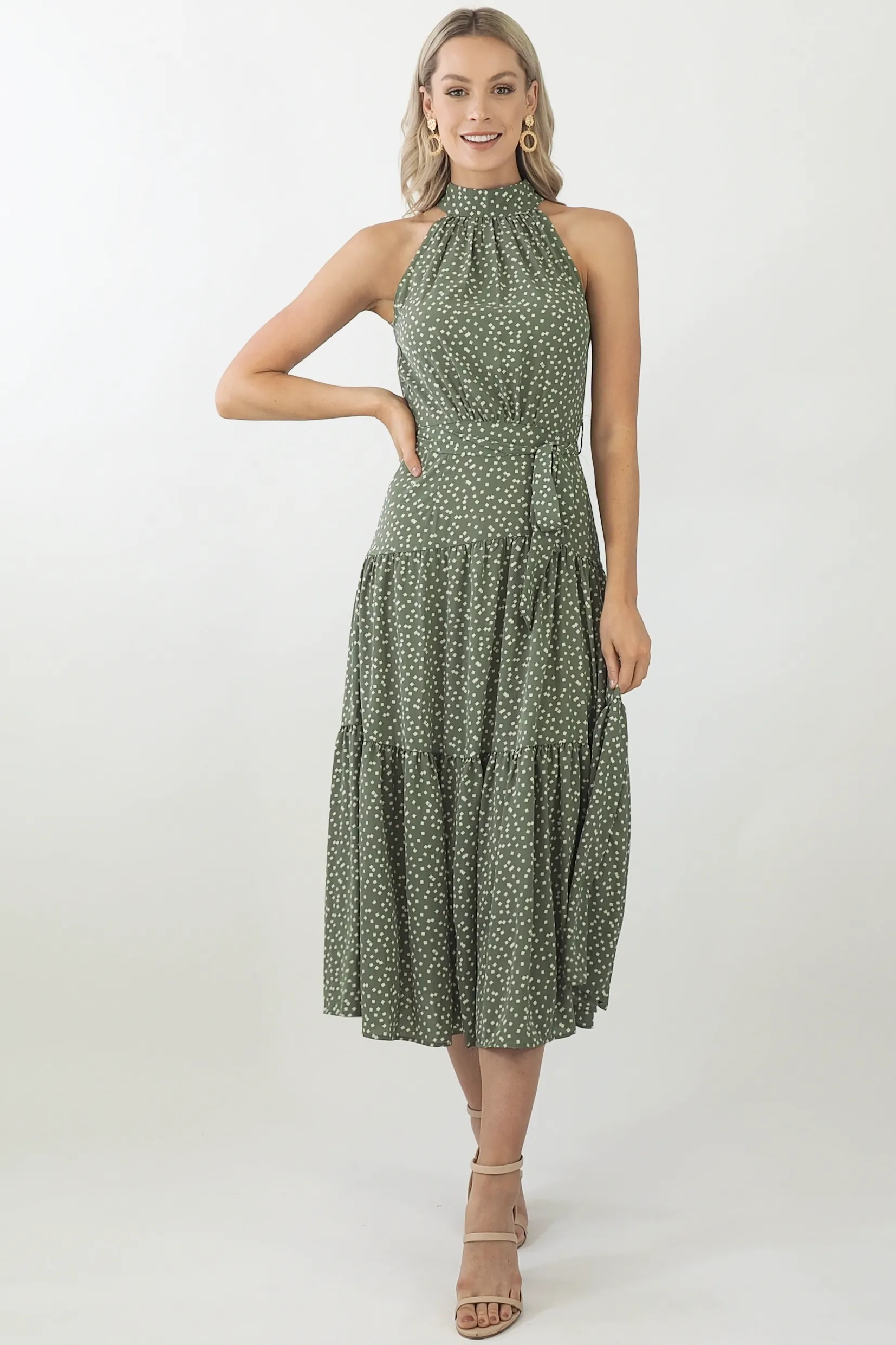 Amelia Maxi Dress- Dusty Green