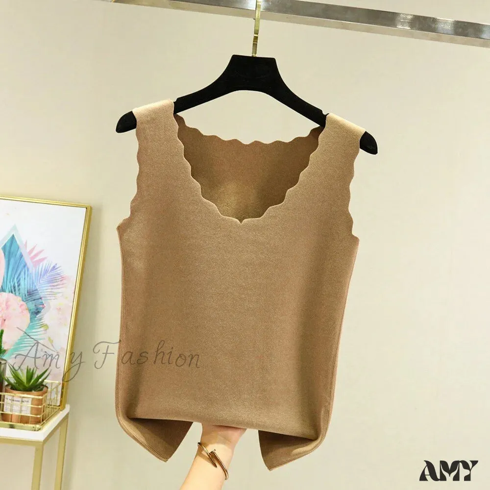 Amy Fashion - Seamless Thermal Underwear Tops