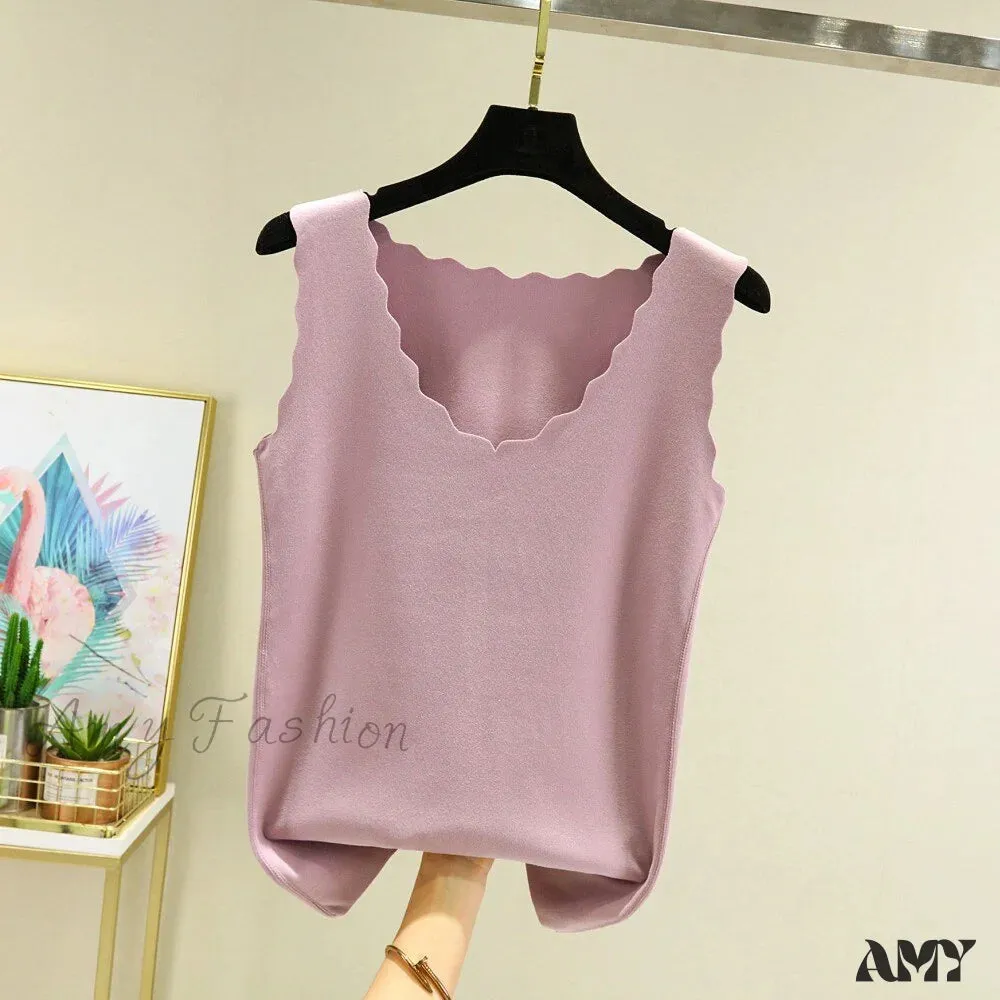 Amy Fashion - Seamless Thermal Underwear Tops