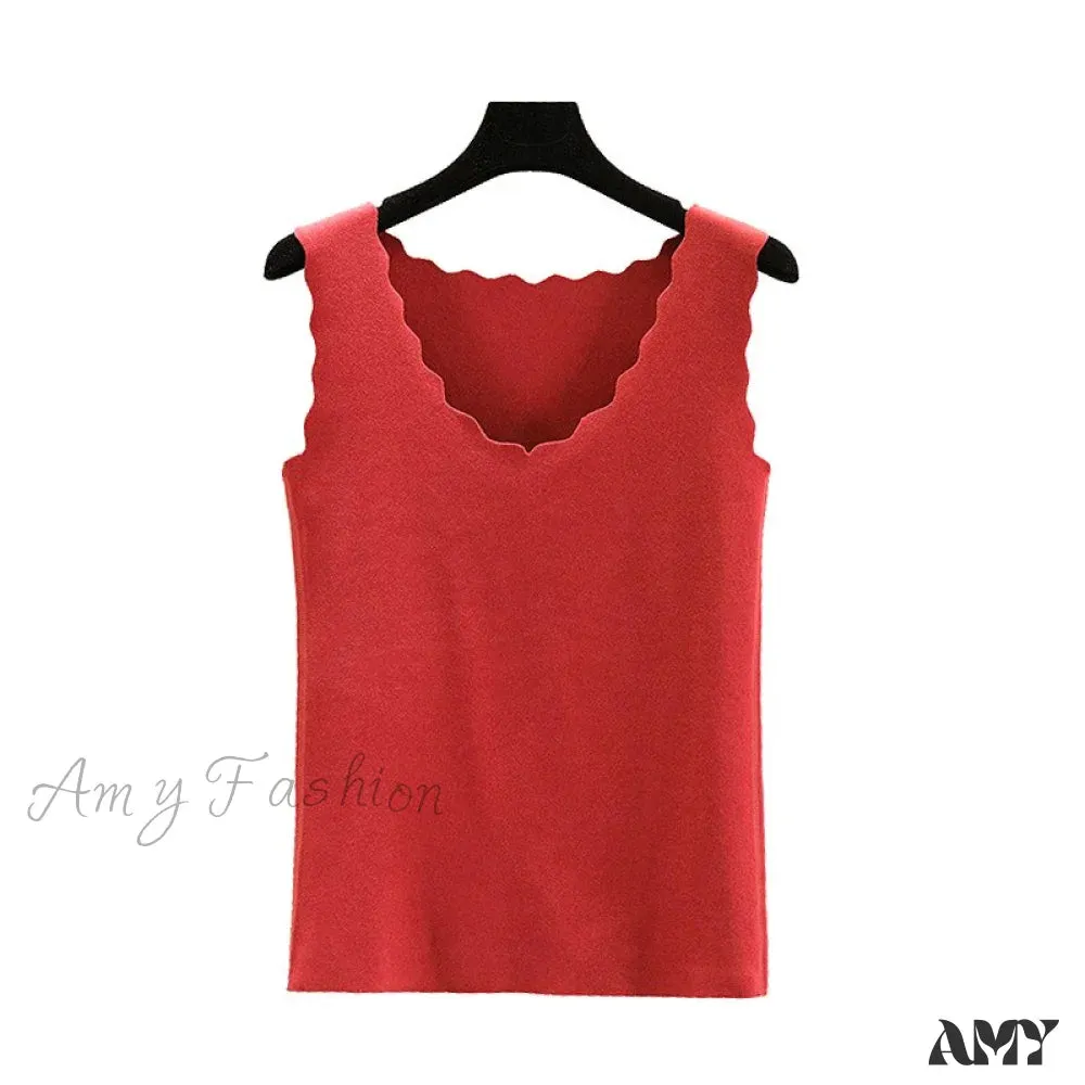 Amy Fashion - Seamless Thermal Underwear Tops