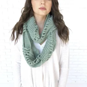 Aqua Lounge Knit Infinity Scarf