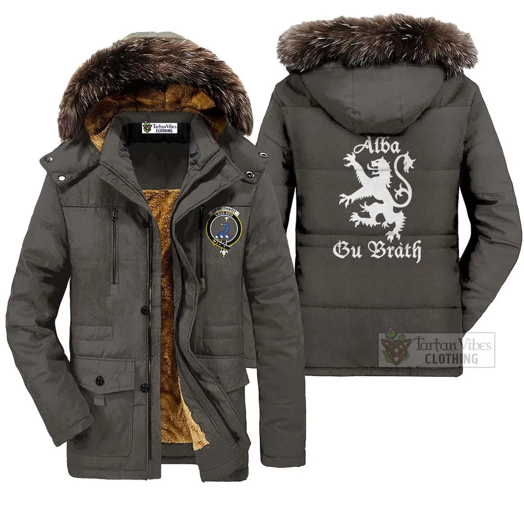 Arbuthnot Family Crest Parka Jacket Lion Rampant Alba Gu Brath Style