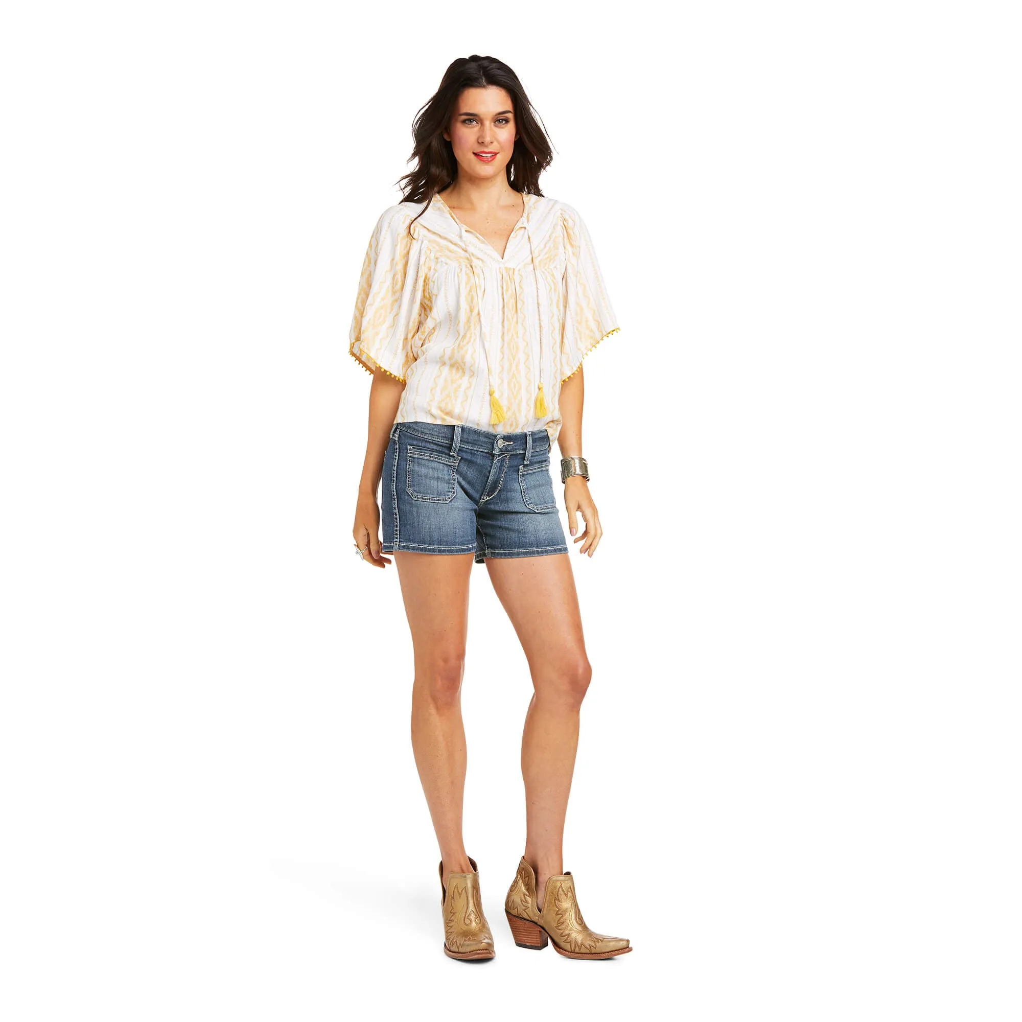 Ariat Ladies Half-Sleeve Reed Gold Tunic Shirt 10036330