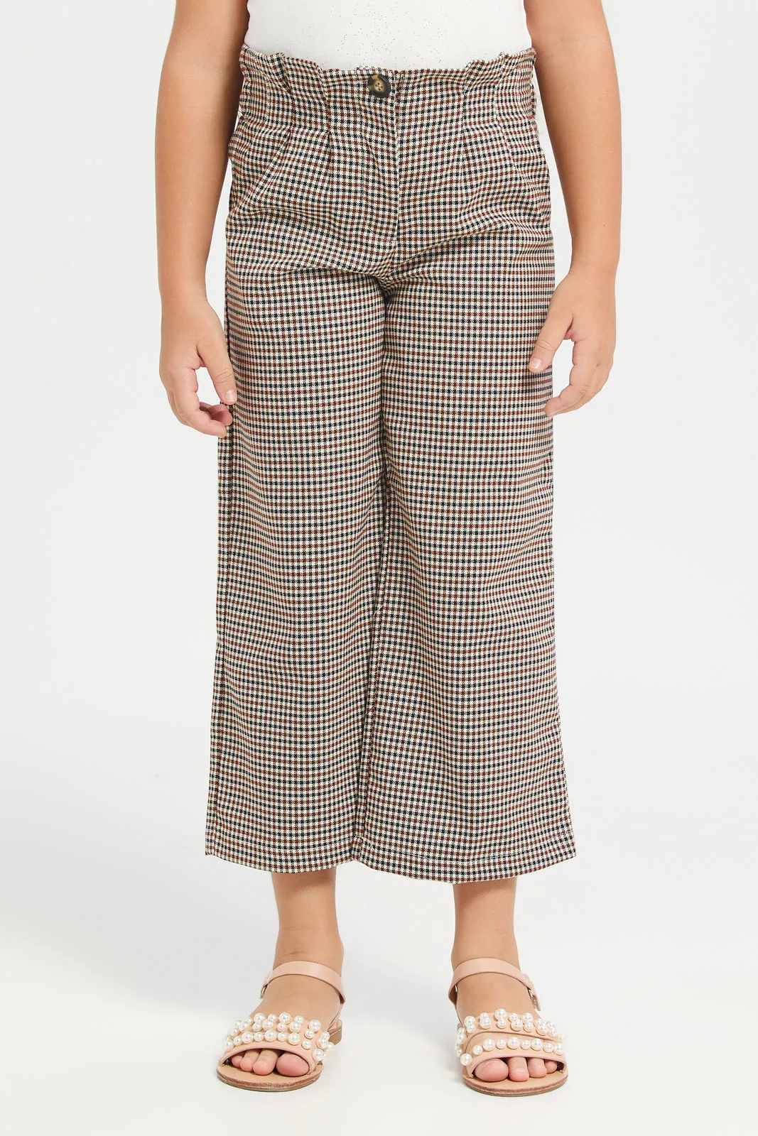 Assorted Checkered Wide Leg Trousers