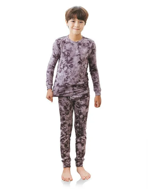 Aurora Black Boys Aero Heat Thermal Pajama Set