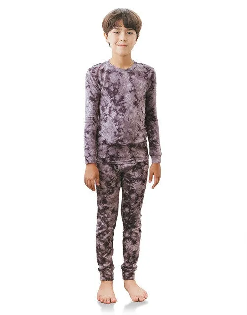 Aurora Black Boys Aero Heat Thermal Pajama Set