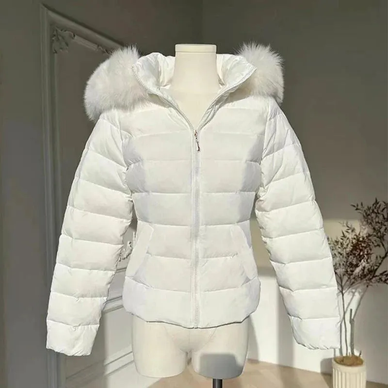 Autumn Coat Female Jacket New 2024 Hooded Parka Warm Big Fur Winter Jacket Women Wadded Ladies Plus size 5XL Women's down jacket