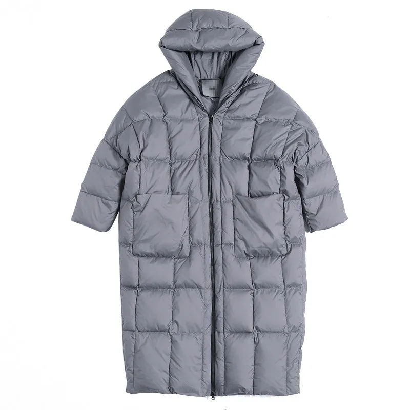 Babakud Women Winter Cotton Hooded Long Down Coat