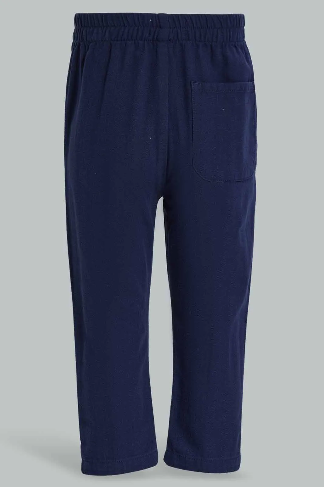 Baby Boys Navy Herringbone Trouser