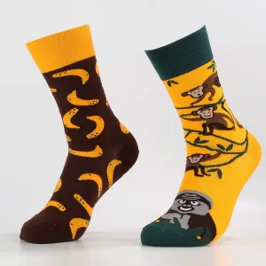 Banana Monkey Socks