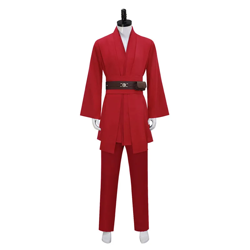 Becostume Star Wars Anakin Skywalker Cosplay Costume Anakin Red Tunic Suit Halloween Outfit