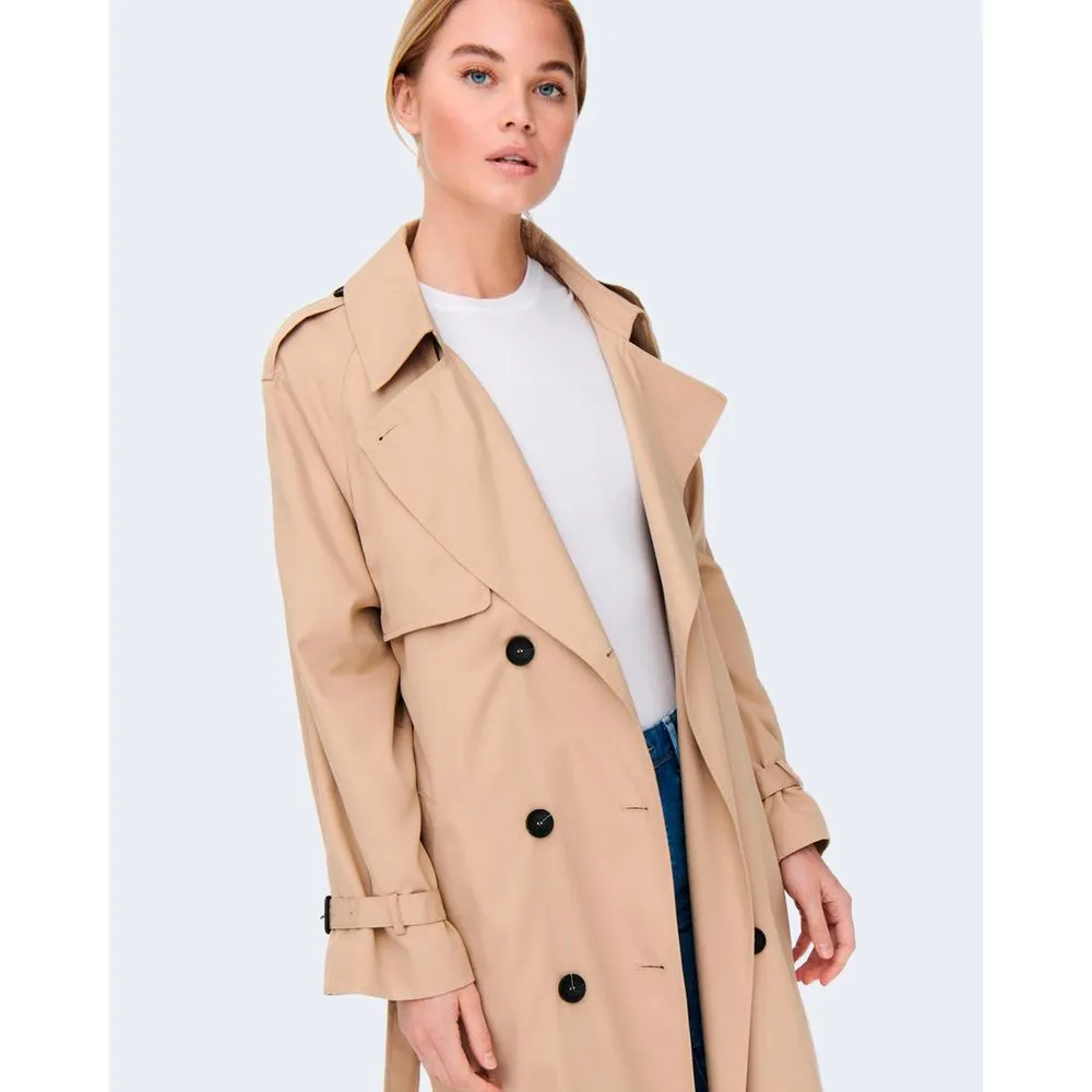 Beige Polyester Jackets & Coat