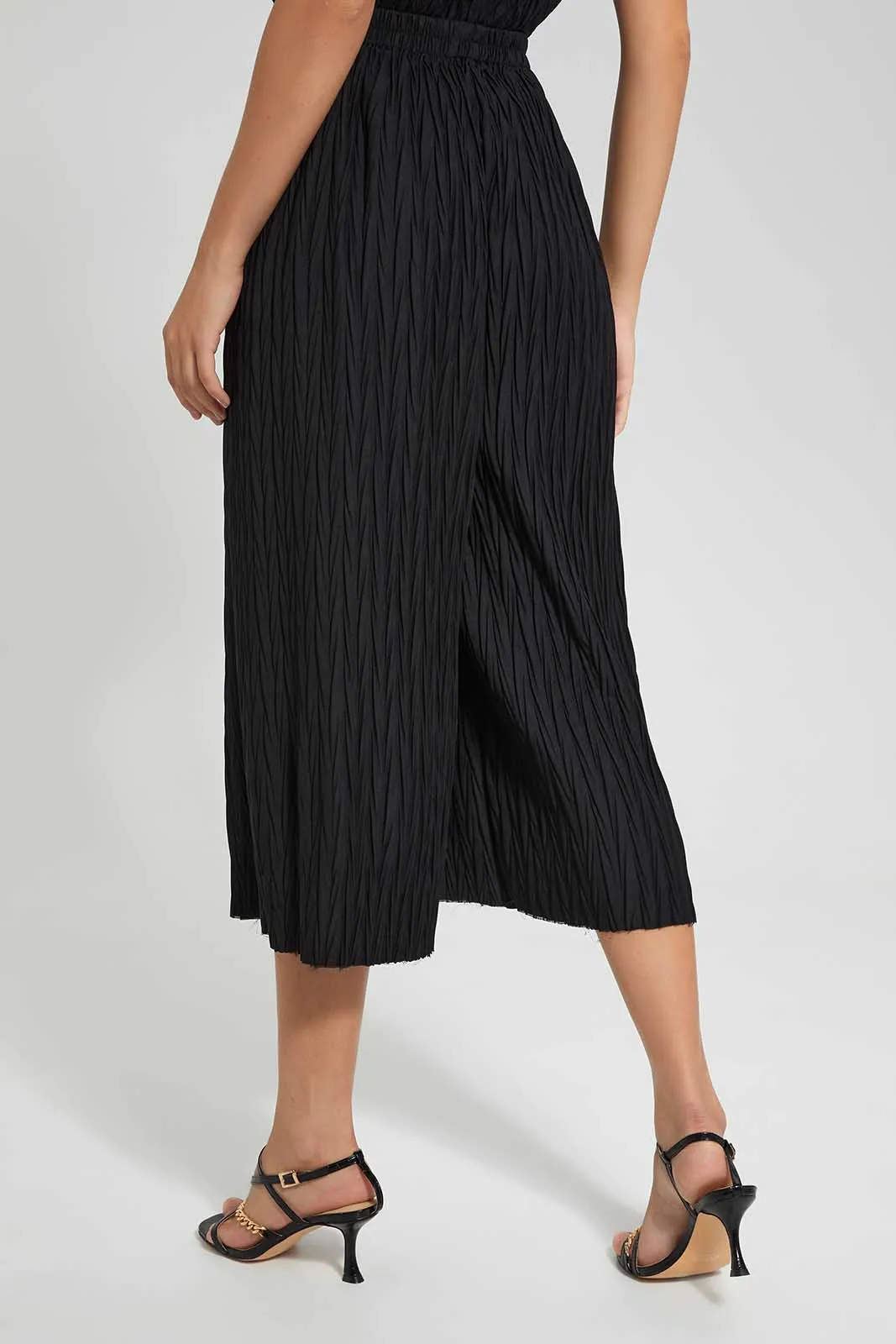 Black Pleated Trouser