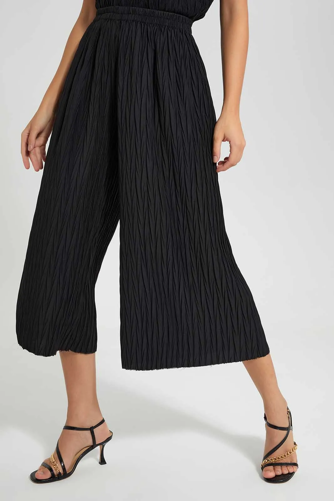 Black Pleated Trouser