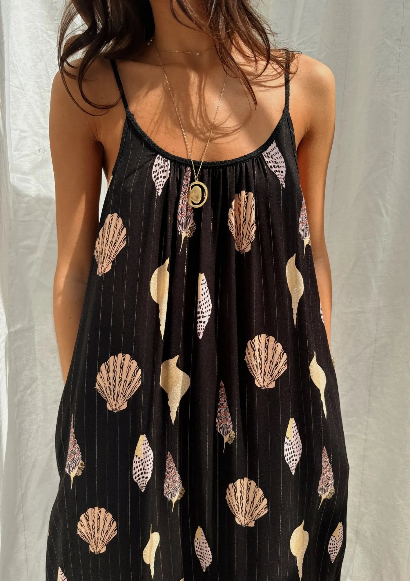 Black Shells Maxi Dress