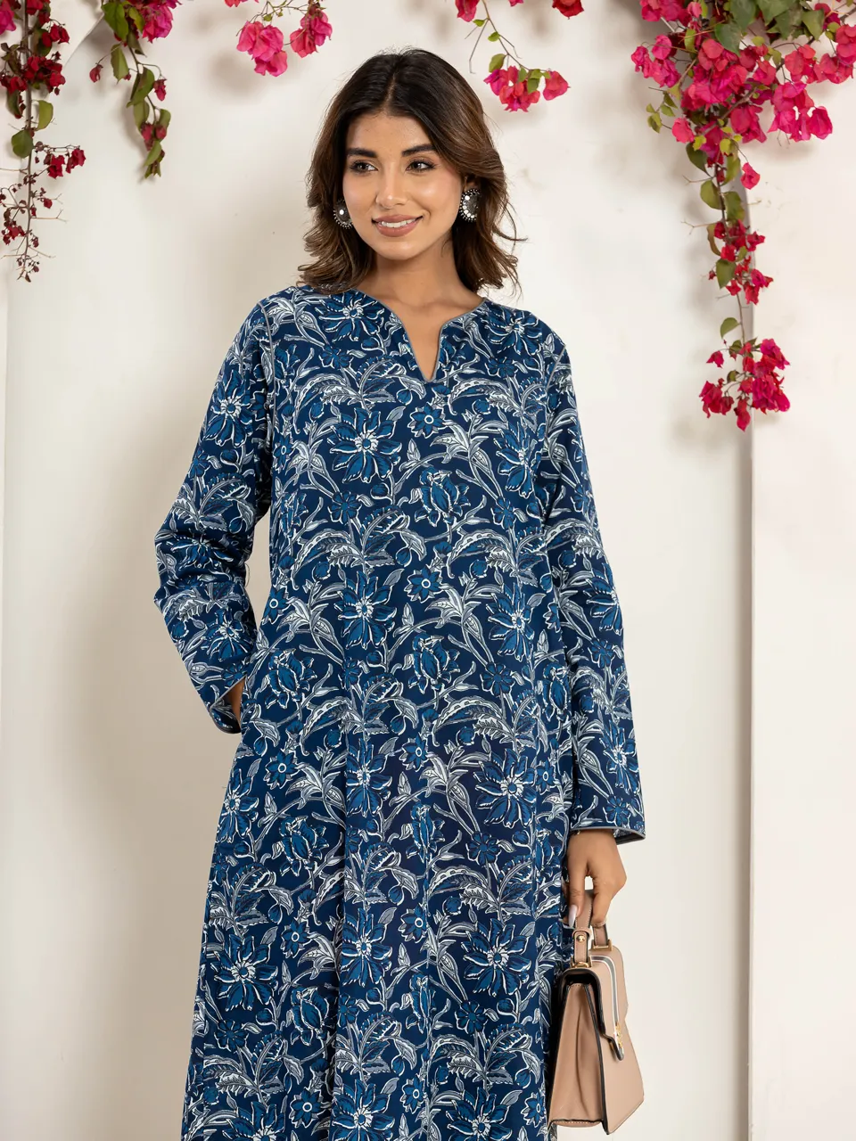 Blue day dream Pure Cotton long Tunic