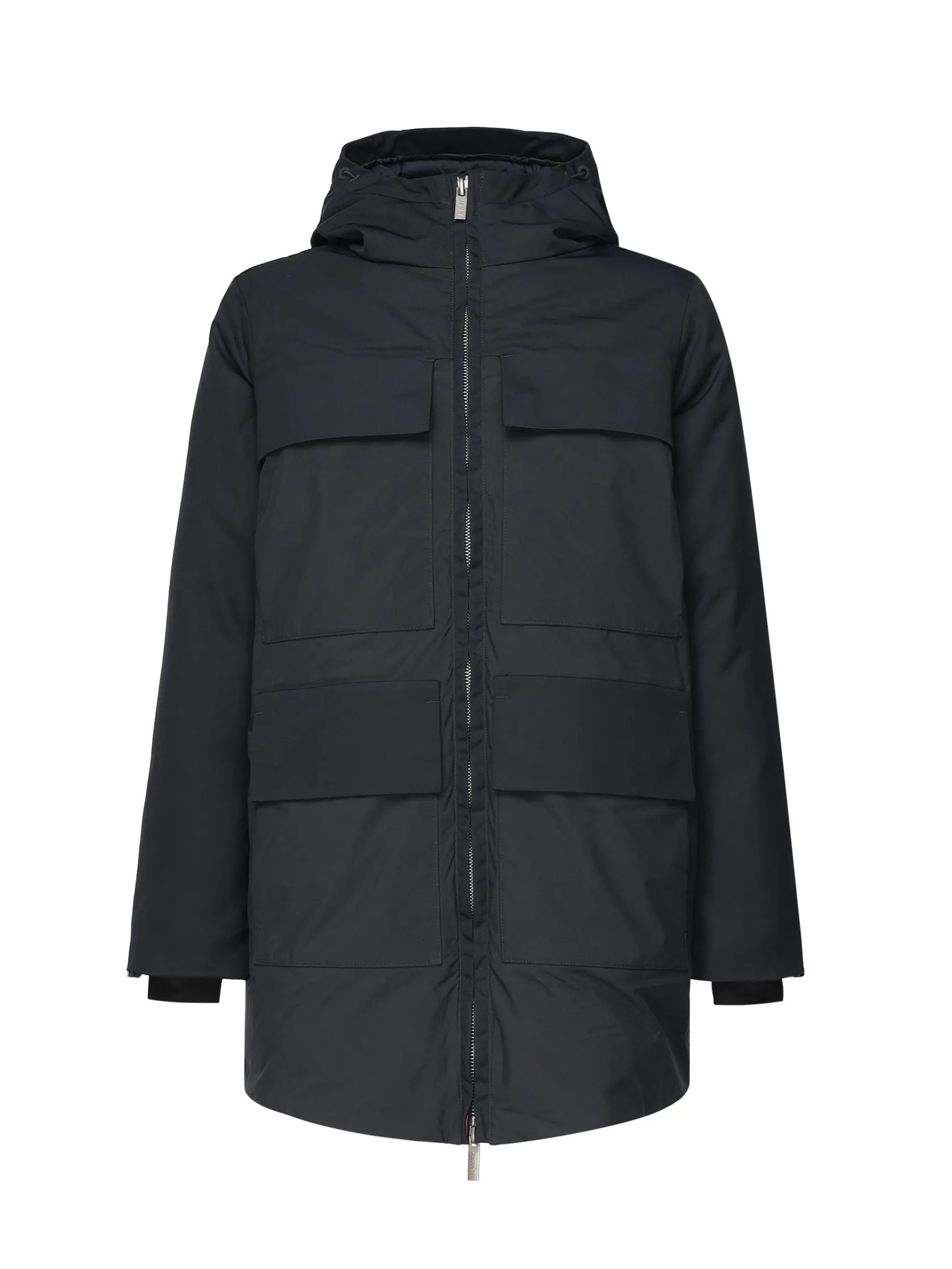 Blue Depth Nylon Parka Coat