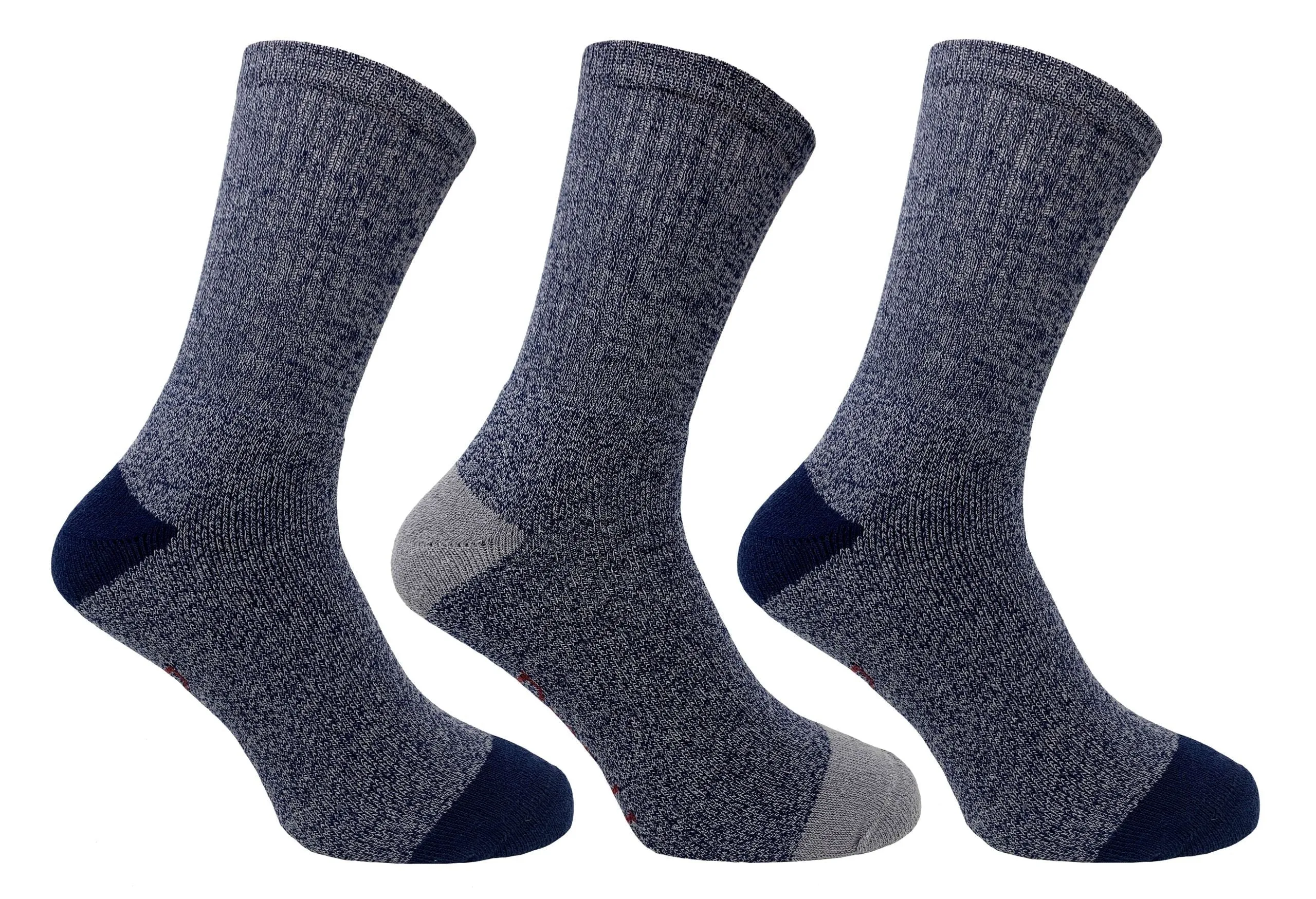 Bramble Mens All Terrain Walking Socks 3 Pair Pack – Blue Mix – Size 6-11