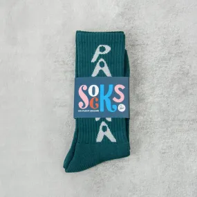 By Parra Hole Logo Crew Sock - Castleton Green