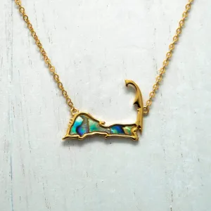 Cape Cod Necklace - Gold and Abalone