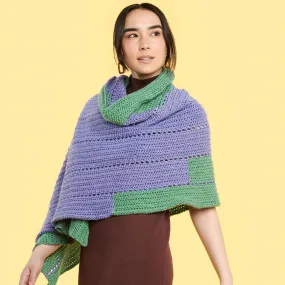 Caron Bright Bars Crochet Wrap