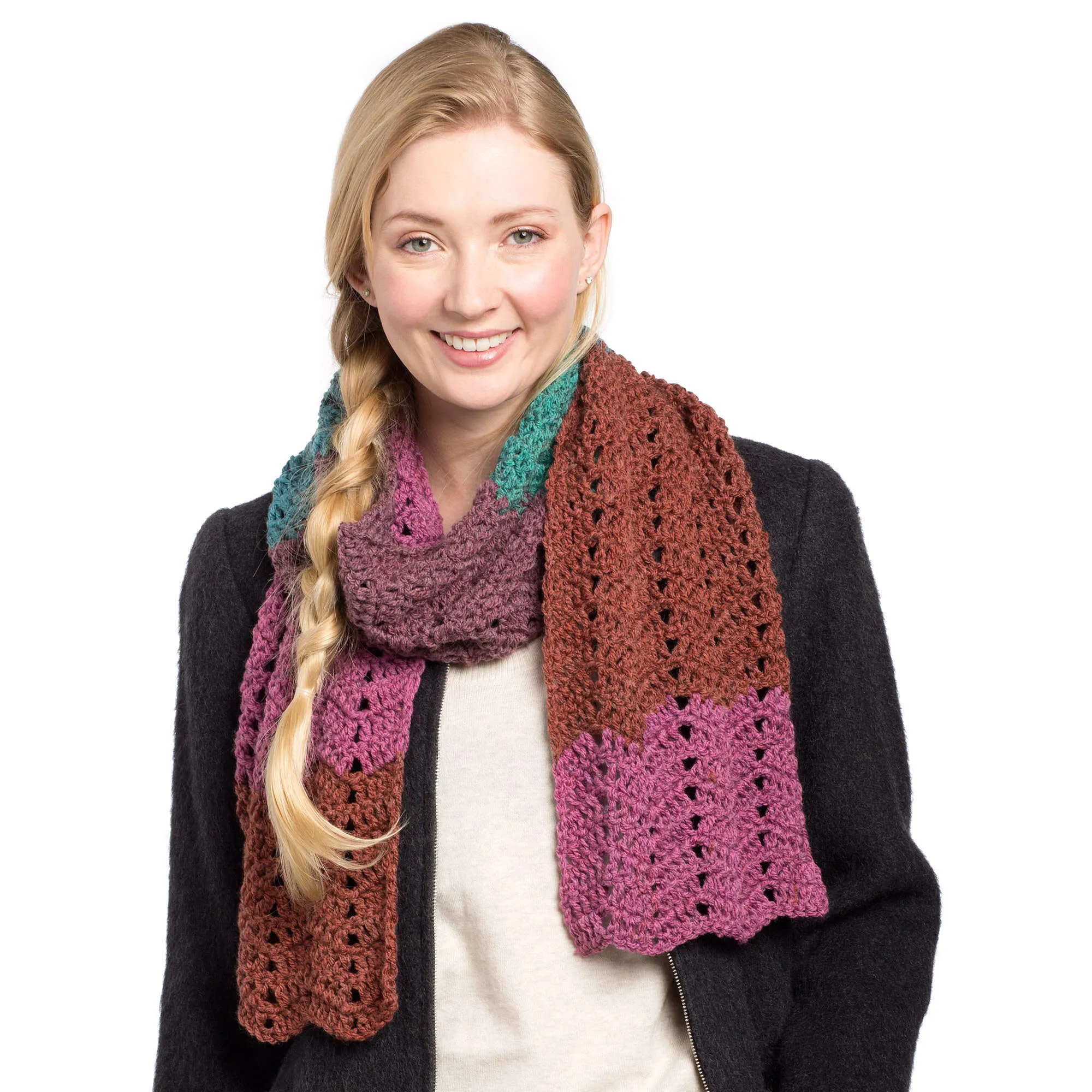 Caron Crochet Waves Scarf