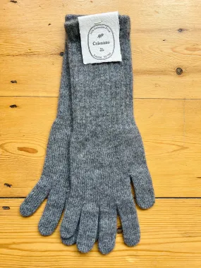 Cashmere Long cuff glove / Light Gray