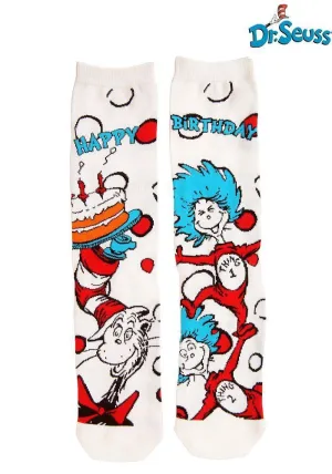 Cat in the Hat Birthday Socks