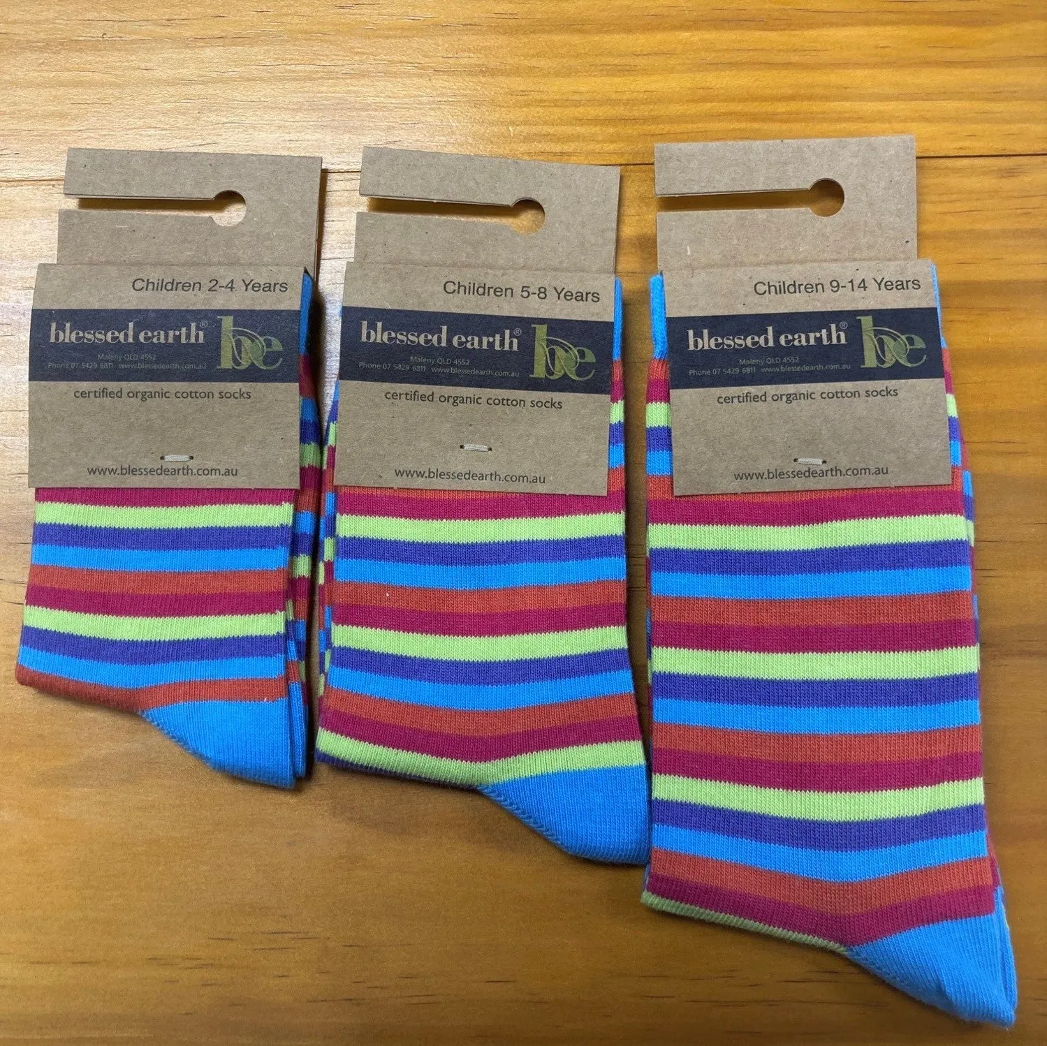 Childrens Organic Cotton Stripe Socks